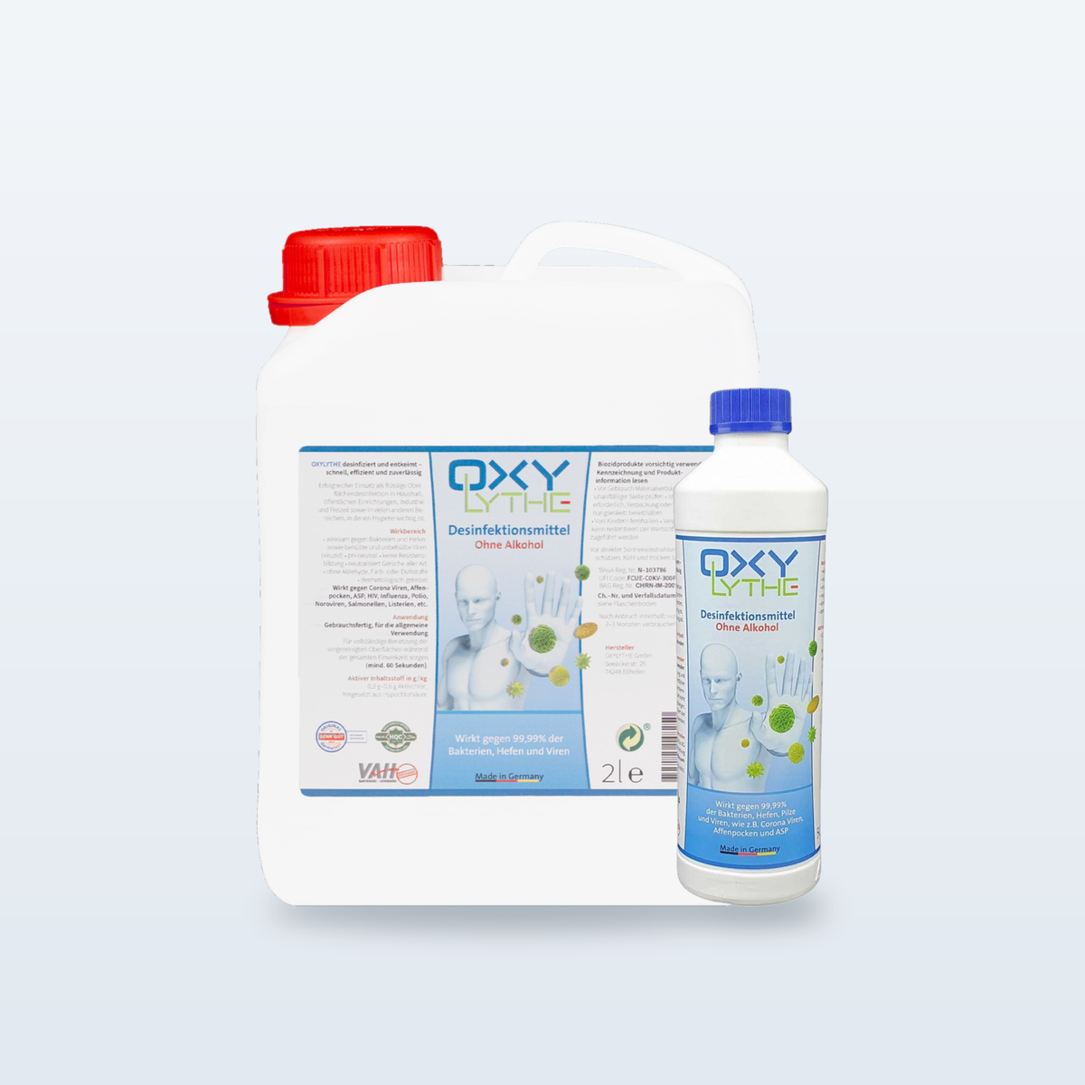 OXYLYTHE Saison-Set: 2-L-Kanister und 500-ml-Flasche für Wassertank im Camper