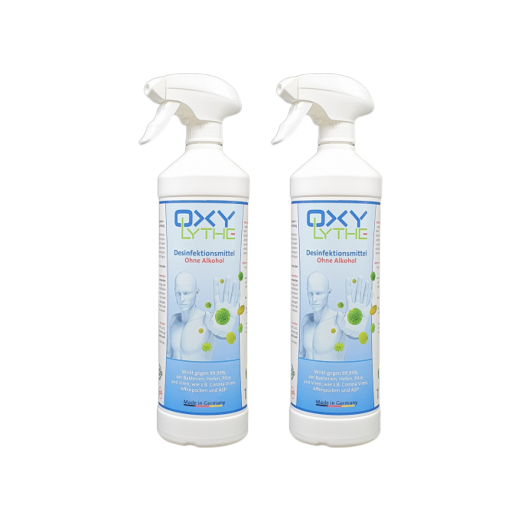 OXYLYTHE Flächendesinfektion mit Sprühpistole – 500 ml / 1 L – 2pack-1l-clean